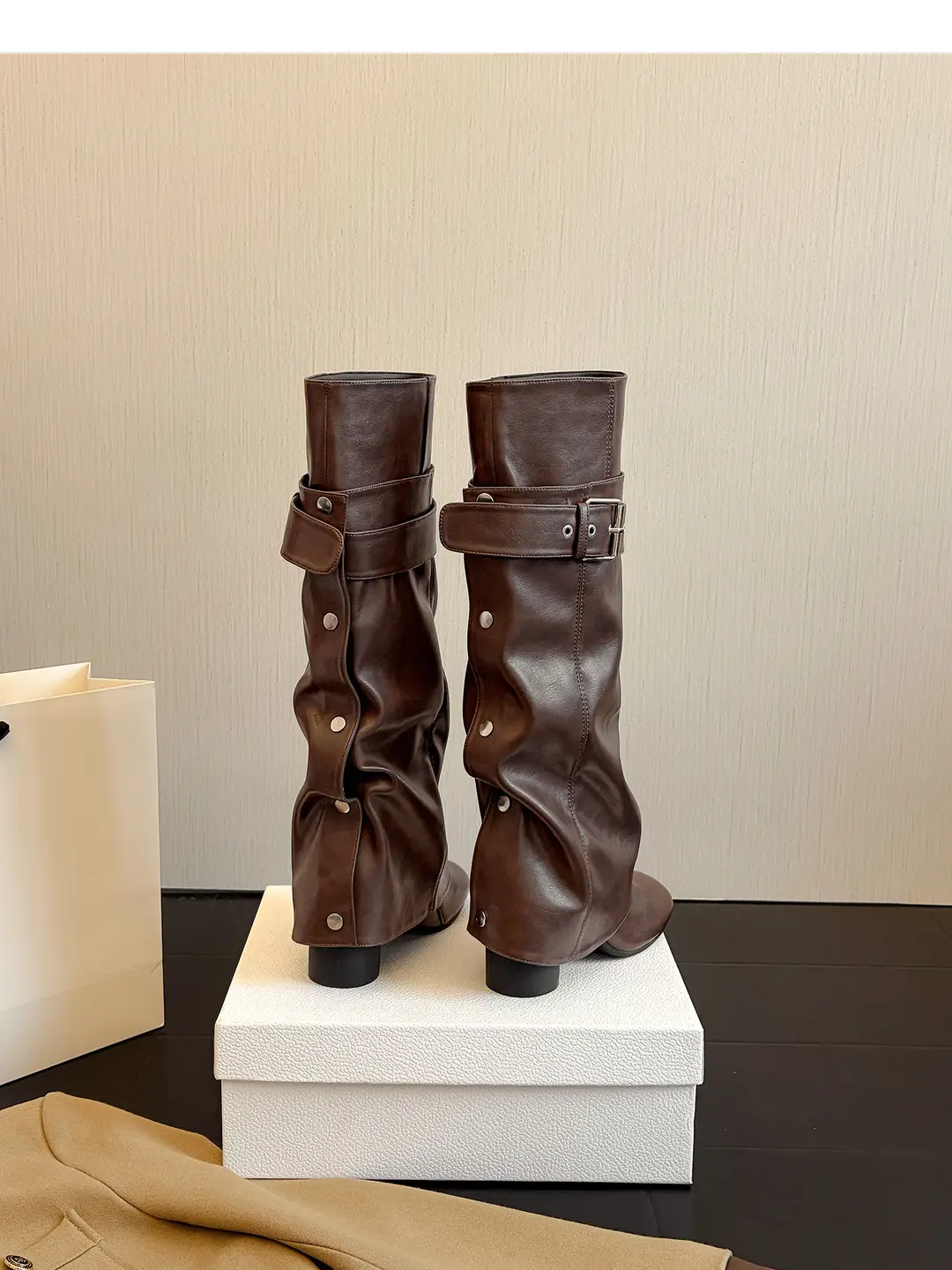 High boots, removable insulated trousers, can be worn in two ways, plus size, extra wide fit — chobi 34