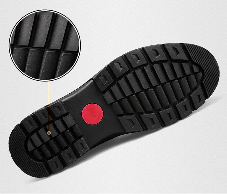 Leather demi-season shoes, men's casual casual footwear, for middle age, Korean style, soft sole — chobi 17