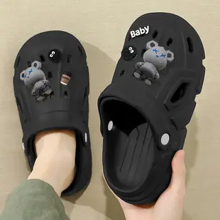 (Wholesale), fashionable Crocs-style slippers platform, cute sandals, beach women's slippers, women's style, suitable for outdoor wear, closed toe — chobi 4