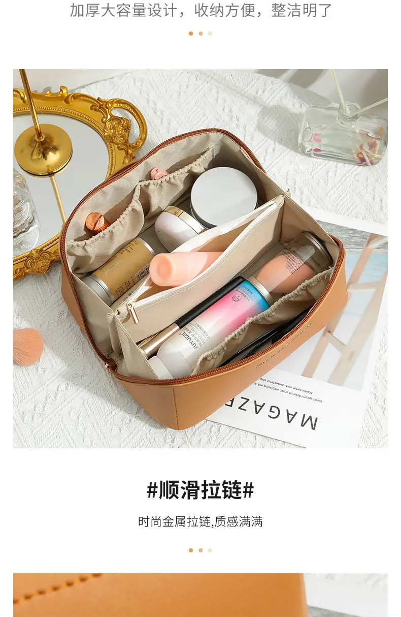 Handheld pillow, brand cosmetic bag, polyurethane organ, travel bag, capacious organizer bag, high-quality style — chobi 6