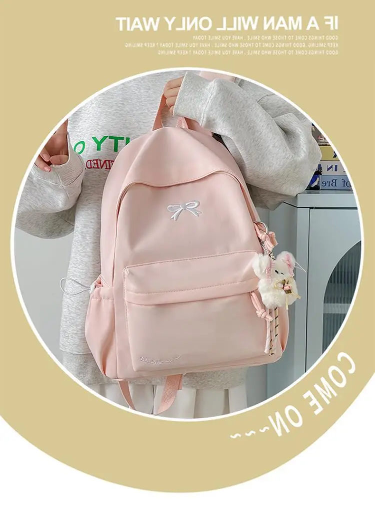 Backpack, Japanese universal capacious fresh shoulder bag, for secondary school — chobi 8