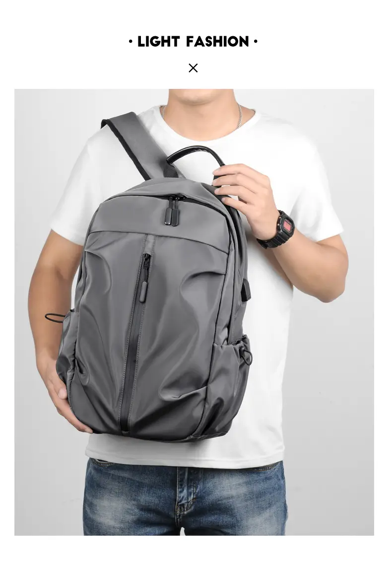 (Cross-border trading), (Wholesale), men's backpack, casual laptop charging for traveling for students, business version, ideal for walking — chobi 23