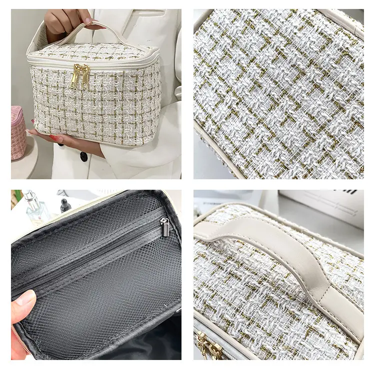 (Wholesale), handheld cosmetic bag, capacious purse, organizer bag for traveling, internet celebrity, Chanel style — chobi 10
