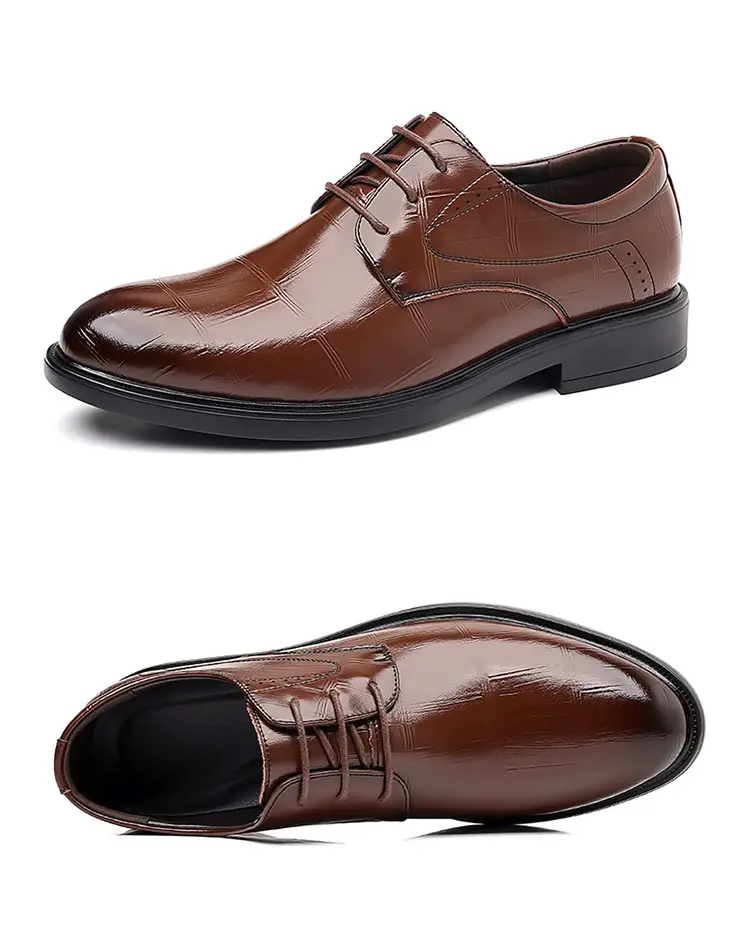 Men's autumn classic suit jacket English style, shoes pointed-toe for leisure, soft sole, genuine leather — chobi 31
