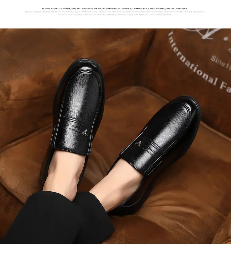 Shoes, men's leather spring breathable classic suit jacket, genuine leather, soft sole, trend of season — chobi 31
