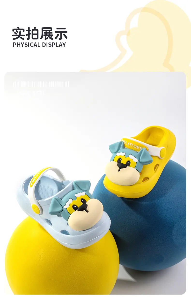 (Wholesale), children's fashionable cartoon Crocs-style slippers for boys, sandals, suitable for indoor and outdoor use, soft sole — chobi 12