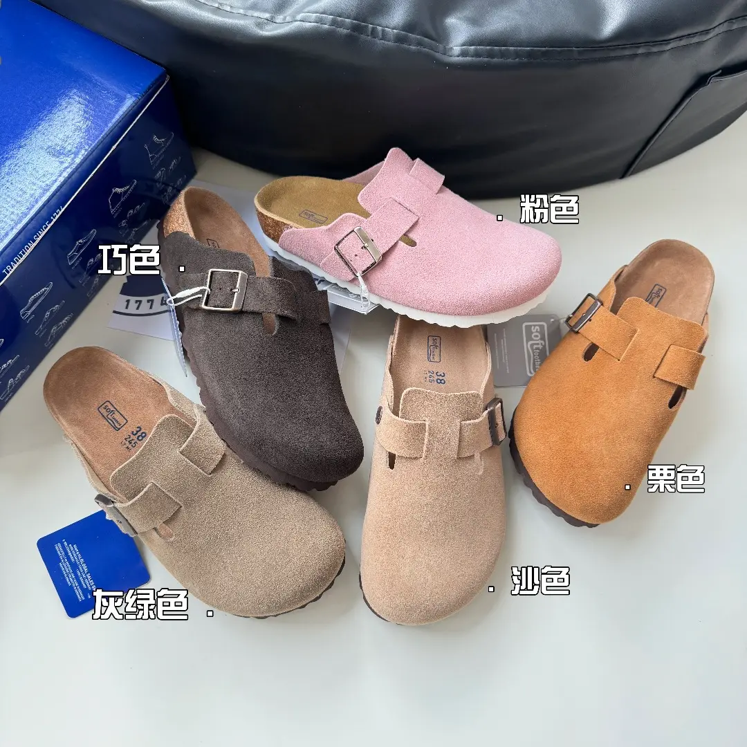 Sandals platform, slippers, suitable for spring and autumn, closed toe, genuine leather, suitable for outdoor wear — chobi 18