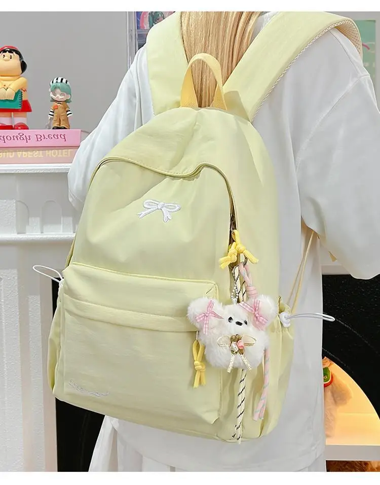 Backpack, Japanese universal capacious fresh shoulder bag, for secondary school — chobi 24