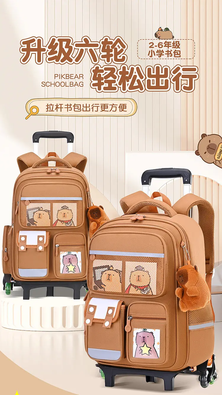 (Wholesale), cartoon suitcase, capacious backpack, children's school bag — chobi 1