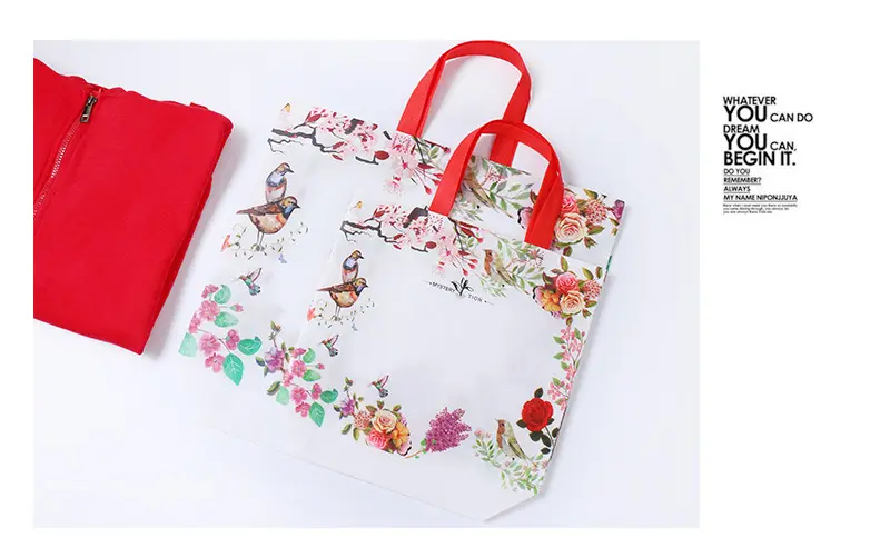 Folding linen bag non-woven cloth, cloth bag, shopping bag, Birthday gift — chobi 9
