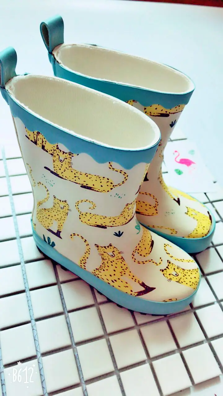 Promotion Cross -border INS Explosion Penguin Sky Horse Leopard Rain Rain Boots Rubber Waterproof ENBIHOUSE Children's Rain Shoes — chobi 25