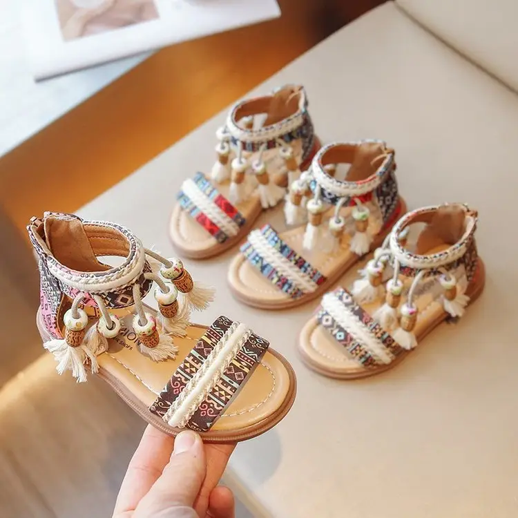 Ethnic sandals, fashionable children's beach footwear, ethnic style, western style, summer 2024 — chobi 1
