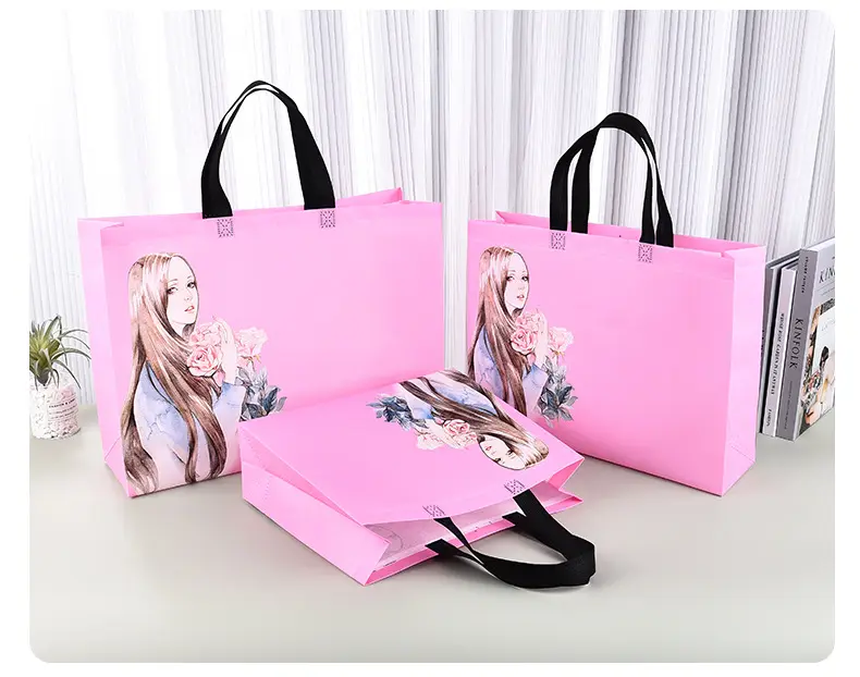 (Wholesale), cloth bag non-woven cloth, linen bag, shopping bag, (Physicals), custom-made, with your logo imprint, Birthday gift — chobi 15