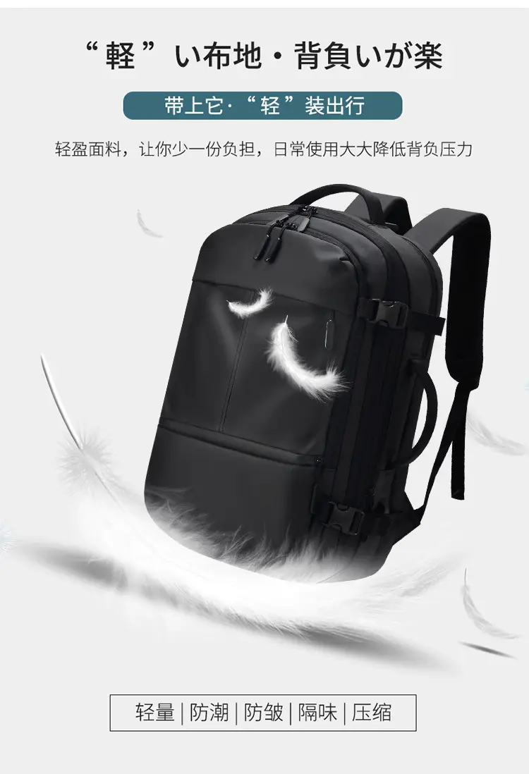 Men's capacious backpack, suitcase for traveling, equipment bag, shoulder bag, laptop, business version, 17 inch — chobi 4