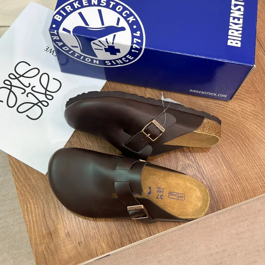 (Cross-border trading), leather mule platform, Birkenstock Boston style shoes for men and women — chobi 25