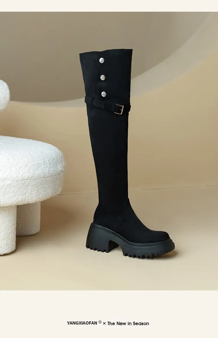 High boots platform heels, can be worn in two ways, ideal for wide feet, height increasing, extra wide fit, plus size — chobi 23
