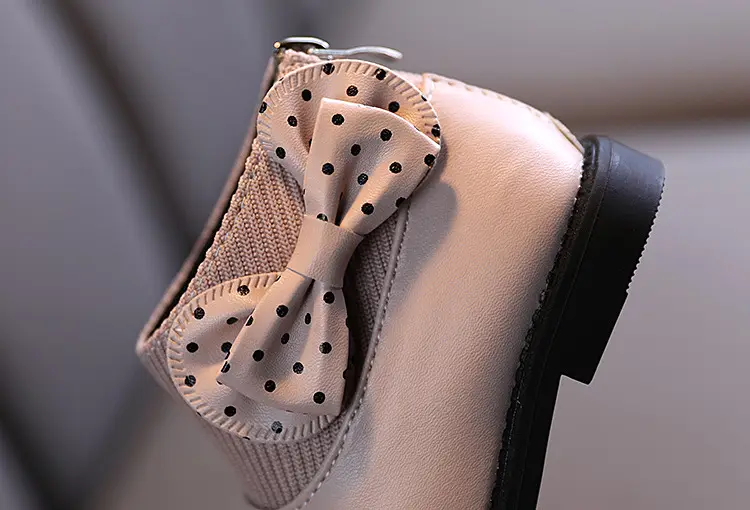 Children's cotton boots 2023 new winter children's shoes Korean style girls' soft sole leather boots baby versatile plus velvet Martin boots — chobi 15