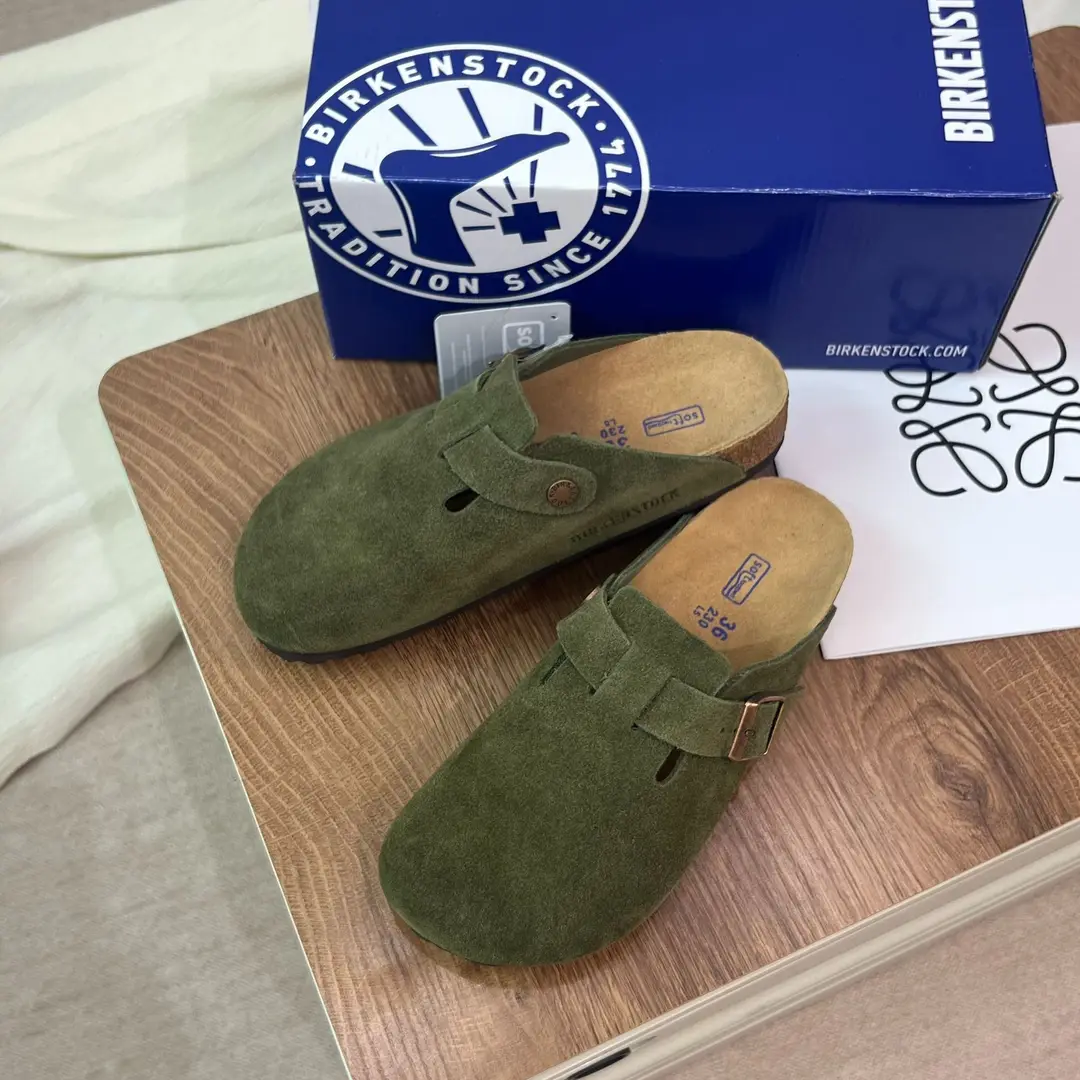 (Cross-border trading), leather mule platform, Birkenstock Boston style shoes for men and women — chobi 23