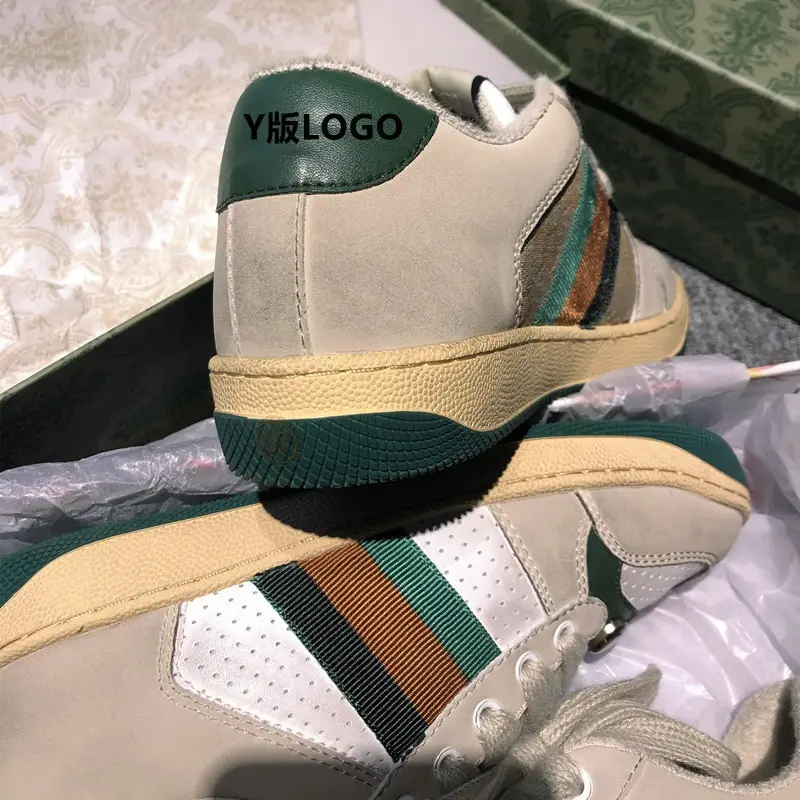 Pure original high version G family dirty shoes old flower green old retro small dirty shoes men's and women's sports flat shoes batch round head — chobi 3