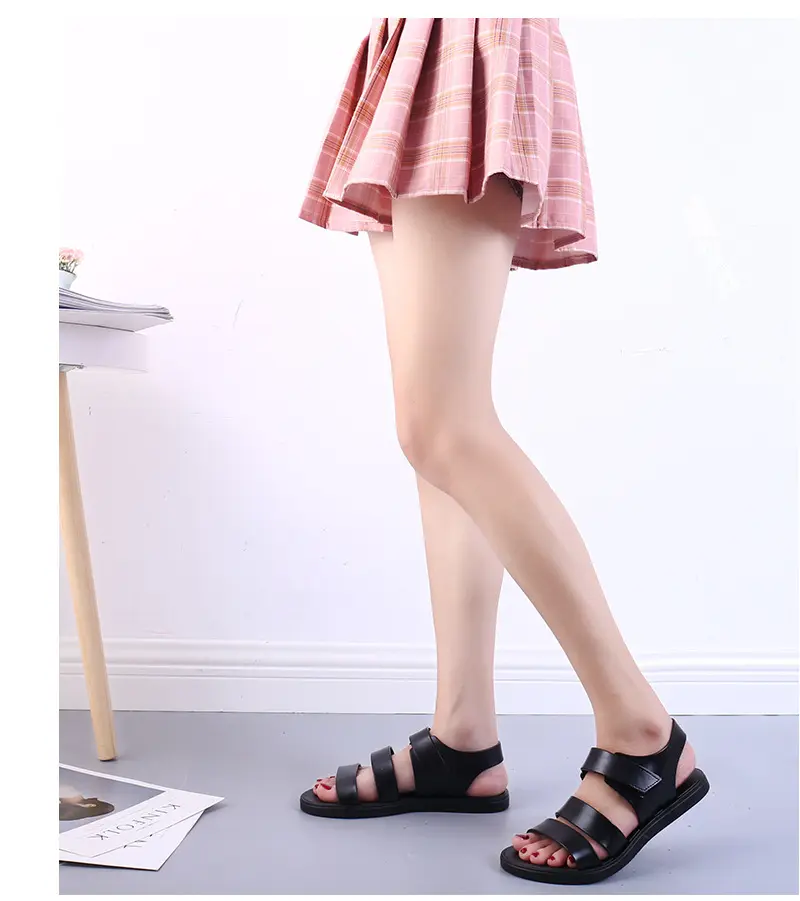Women's sports sandals, lightweight breathable universal mule with velcro for students flat, suitable for spring and autumn — chobi 14