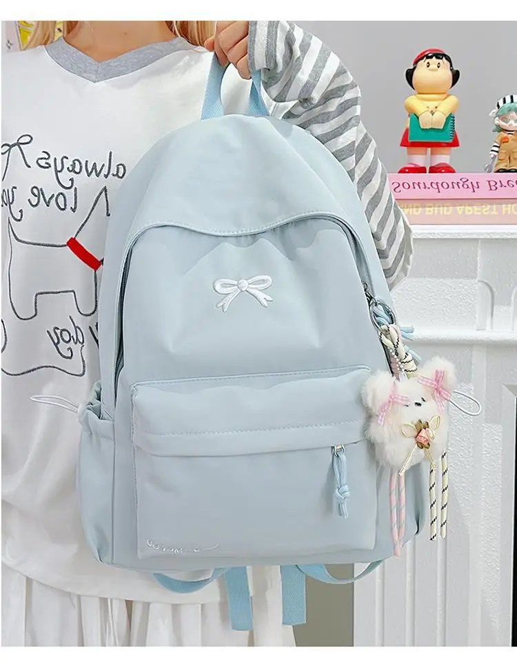 Backpack, Japanese universal capacious fresh shoulder bag, for secondary school — chobi 28