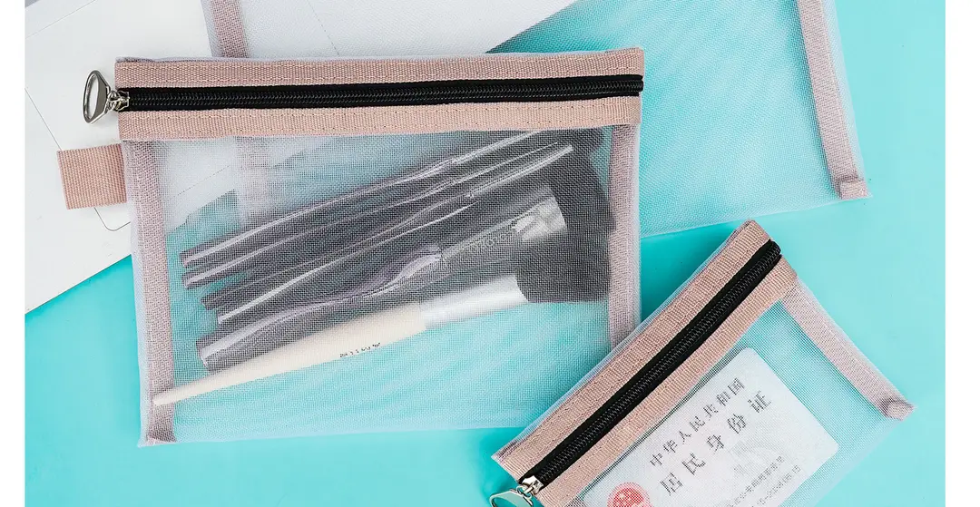 Handheld cosmetic bag, sophisticated storage system for traveling, Japanese transparent lipstick, storage bag — chobi 24