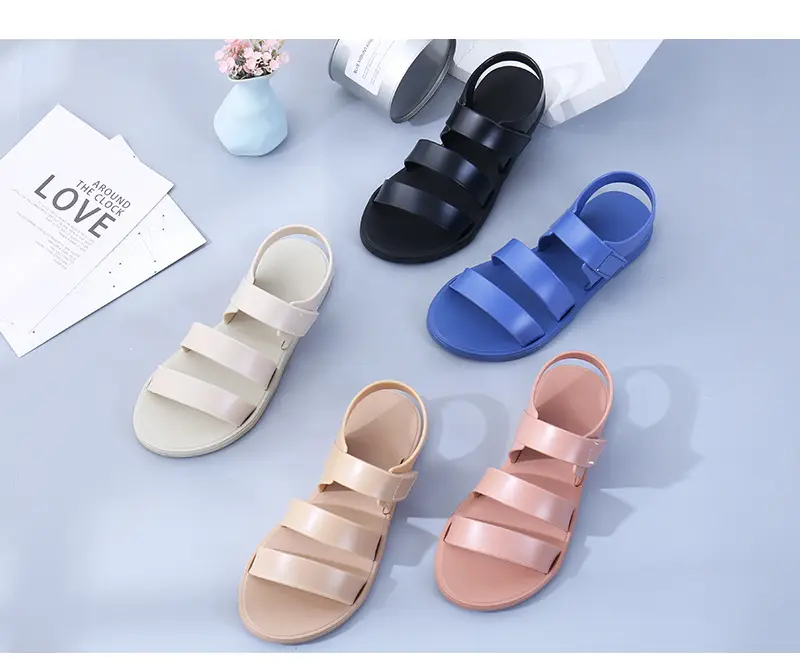 Women's sports sandals, lightweight breathable universal mule with velcro for students flat, suitable for spring and autumn — chobi 20
