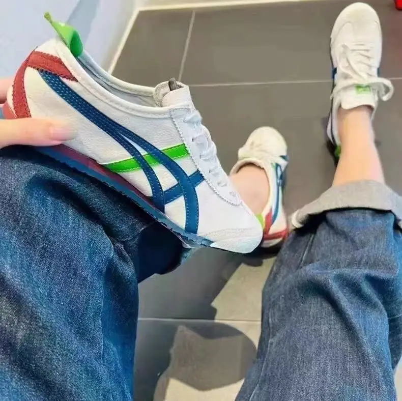 Cross-border Onizuka official website onslaught tiger flagship men's and women's one-step lazy moral training Forrest Gump white shoes — chobi 34