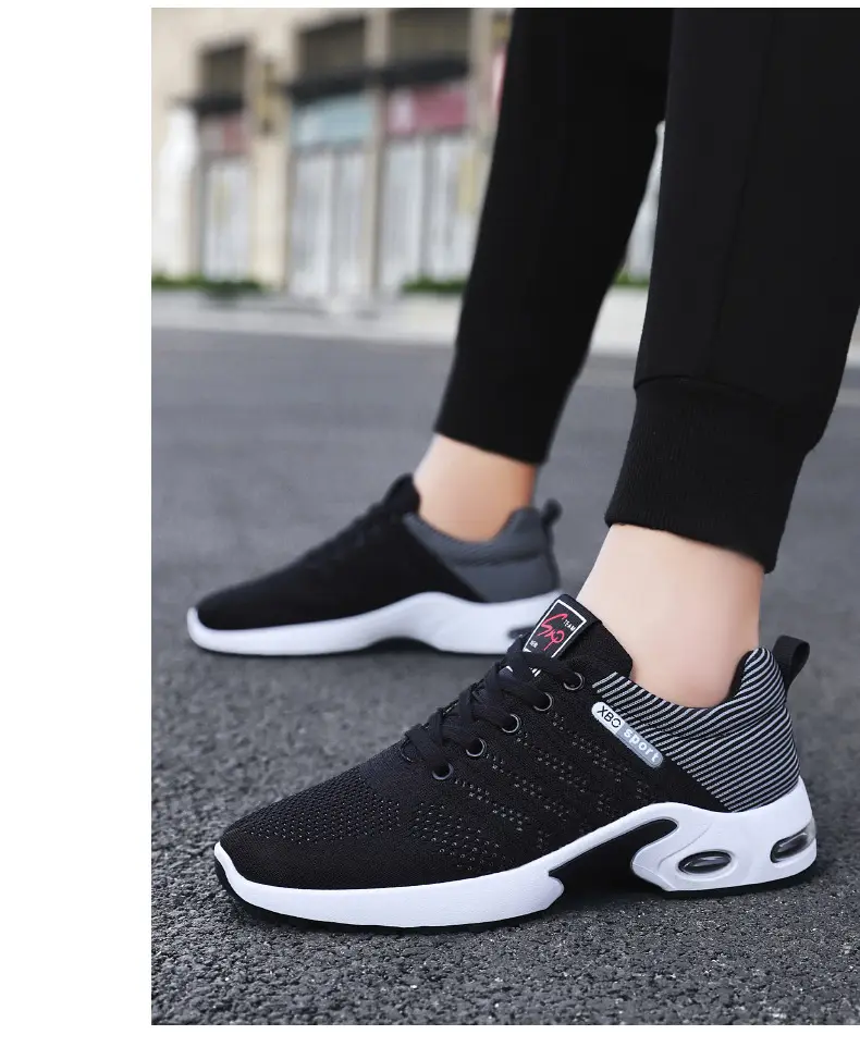 (Cross-border trading), sneakers, breathable trend casual footwear, universal soft heel, European style, plus size, made with flyknit technology — chobi 21