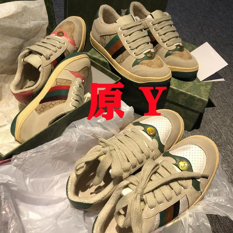 Pure original high version G family dirty shoes old flower green old retro small dirty shoes men's and women's sports flat shoes batch round head — chobi 9