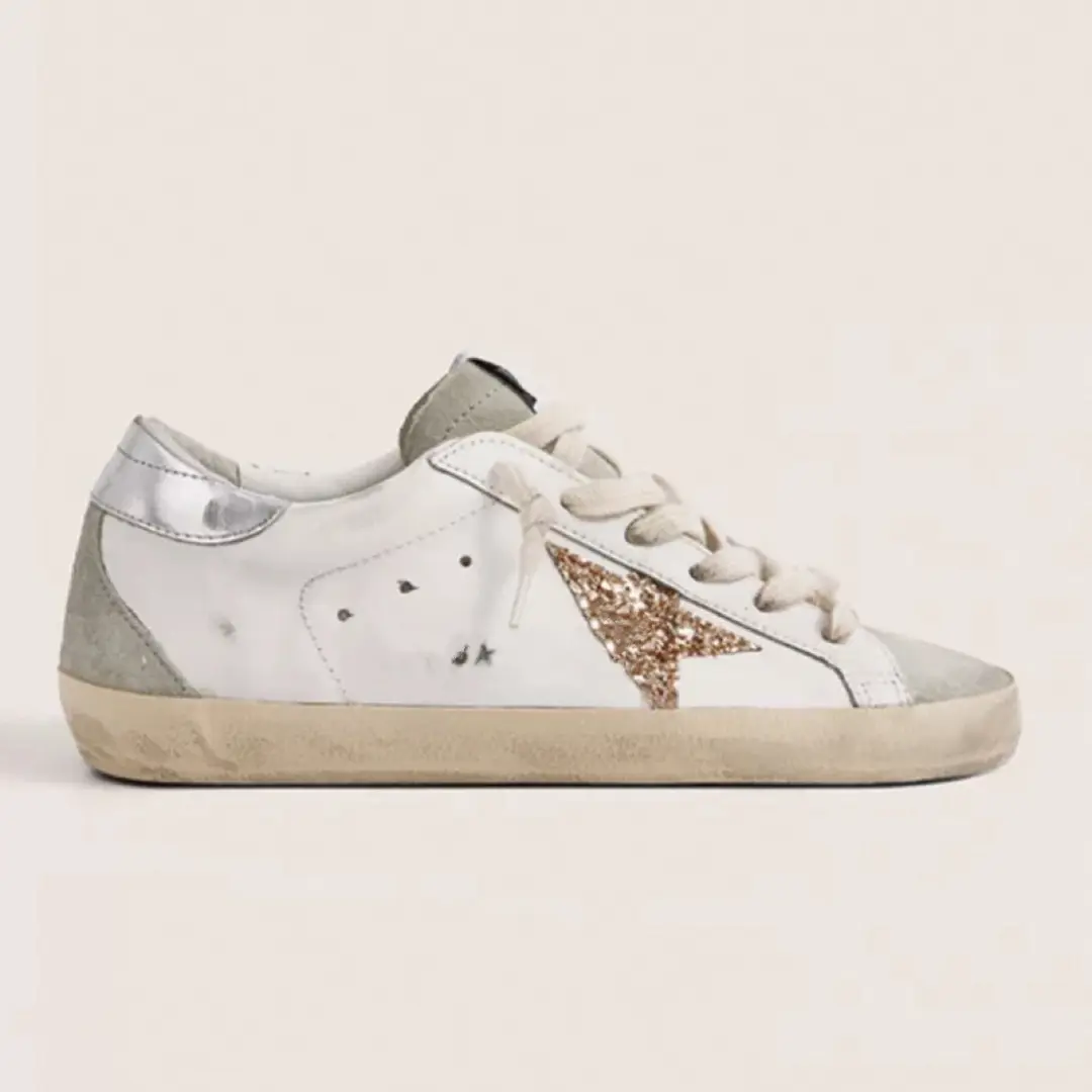 Korean version 2025 new SUPERSTAR genuine leather old retro small dirty shoes women's inner heightening star shoes dirty shoes — chobi 19