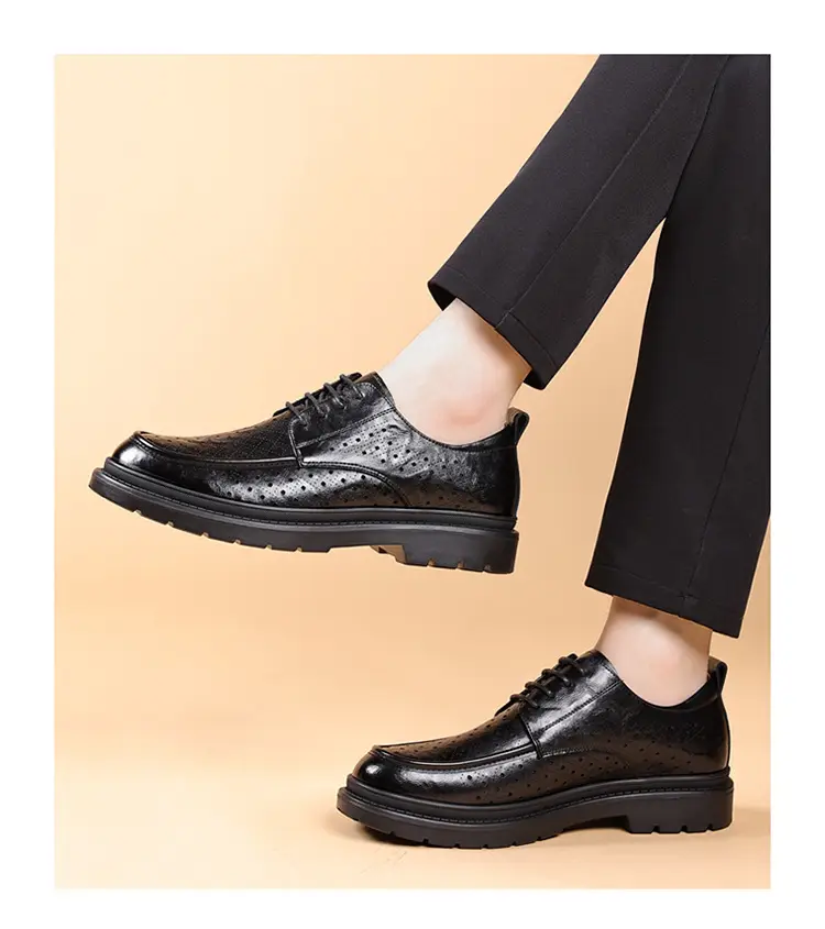 Classic suit jacket, men's summer shoes, breathable casual footwear English style for leisure, Collection Year 2025 — chobi 12