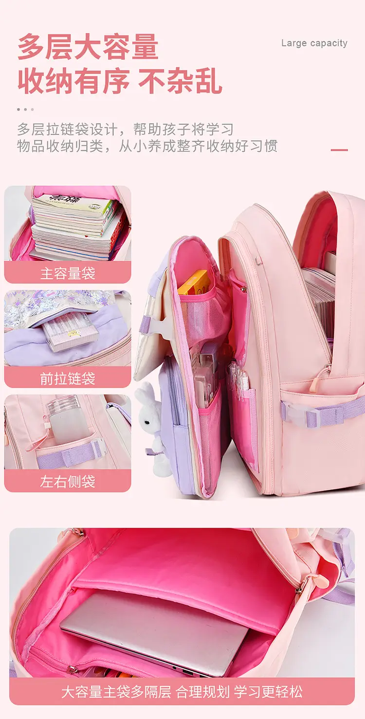 (Wholesale), school bag, capacious shoulder bag, water repellent children's backpack — chobi 10