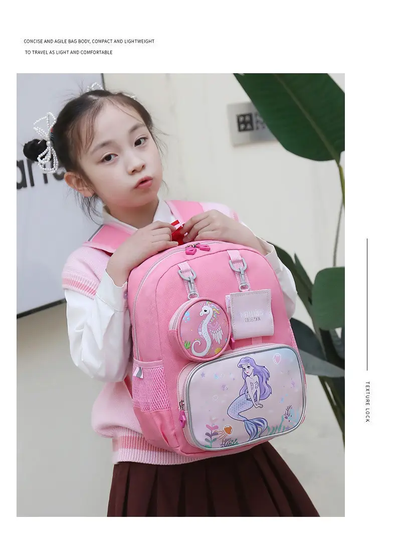 School bag for kindergarten, cartoon backpack for students, purse, card holder, pony, Spiderman — chobi 33