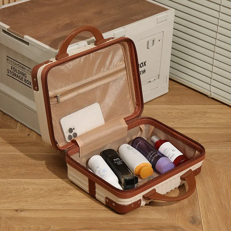 Retro small suitcase, handheld storage box, organizer bag, 14 inch — chobi 13