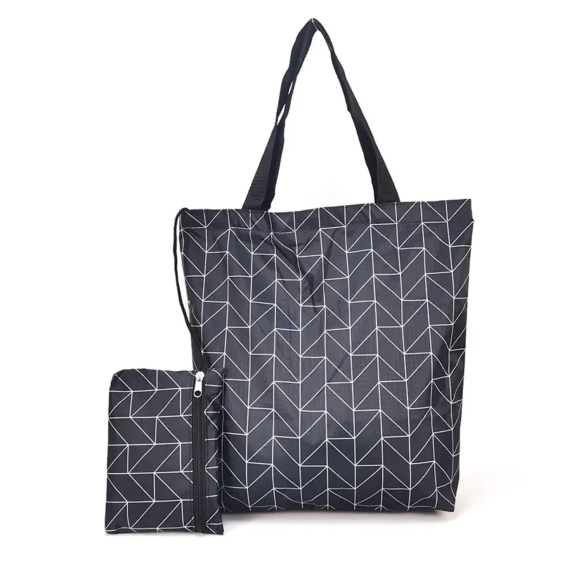 Waterproof shopping bag with zipper, folding handheld linen bag, travel bag, (Physicals), increased thickness — chobi 9