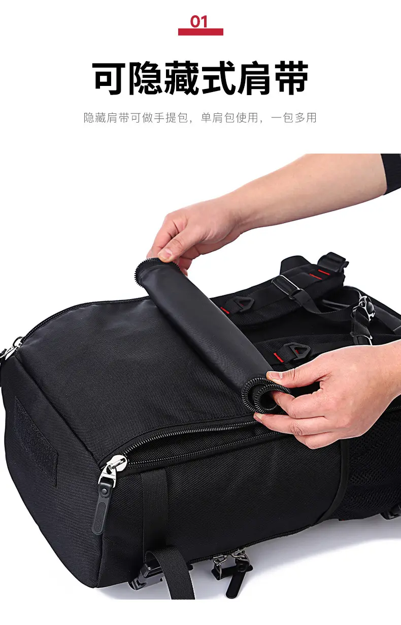 Backpack, capacious luggage universal travel bag for hiking, oxford cloth — chobi 11