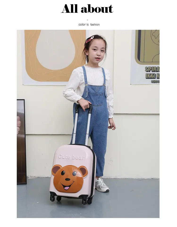 Cartoon universal cute three dimensional suitcase, 18 inch, 3D — chobi 13