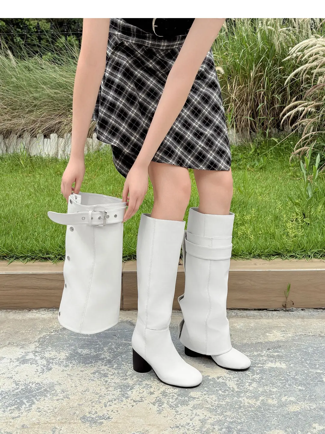 High boots, removable insulated trousers, can be worn in two ways, plus size, extra wide fit — chobi 25
