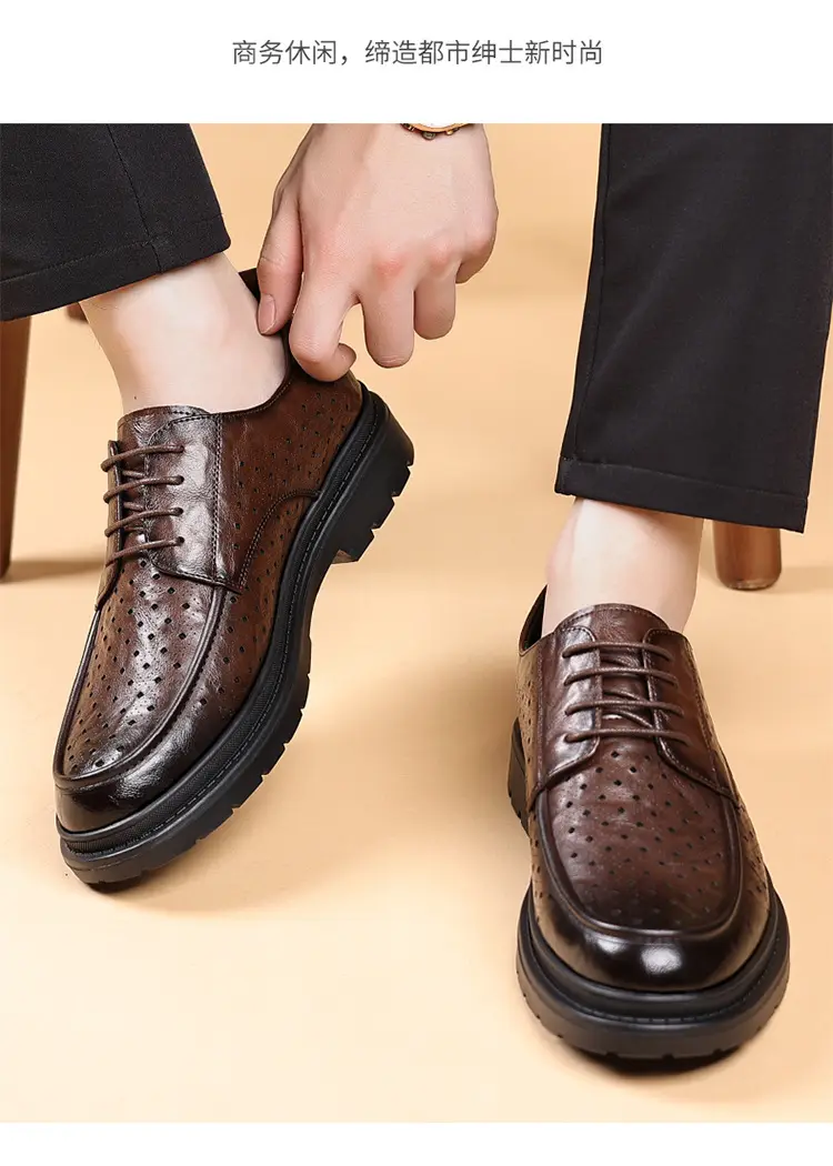 Classic suit jacket, men's summer shoes, breathable casual footwear English style for leisure, Collection Year 2025 — chobi 16