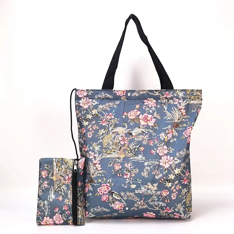 Waterproof shopping bag with zipper, folding handheld linen bag, travel bag, (Physicals), increased thickness — chobi 11