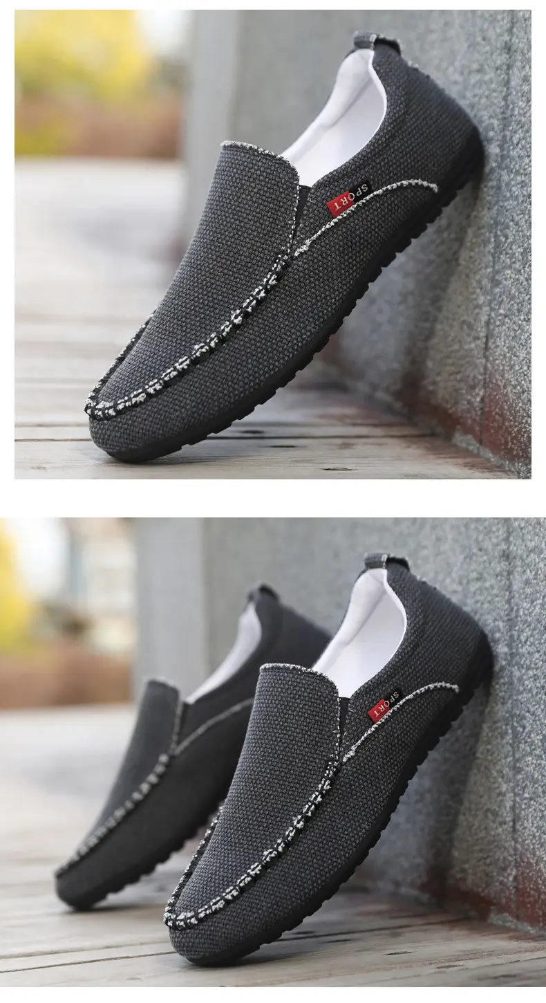 Breathable shoes, men's espadrilles, casual footwear, loafers, non-slip sole, easy to put on, plus size — chobi 21
