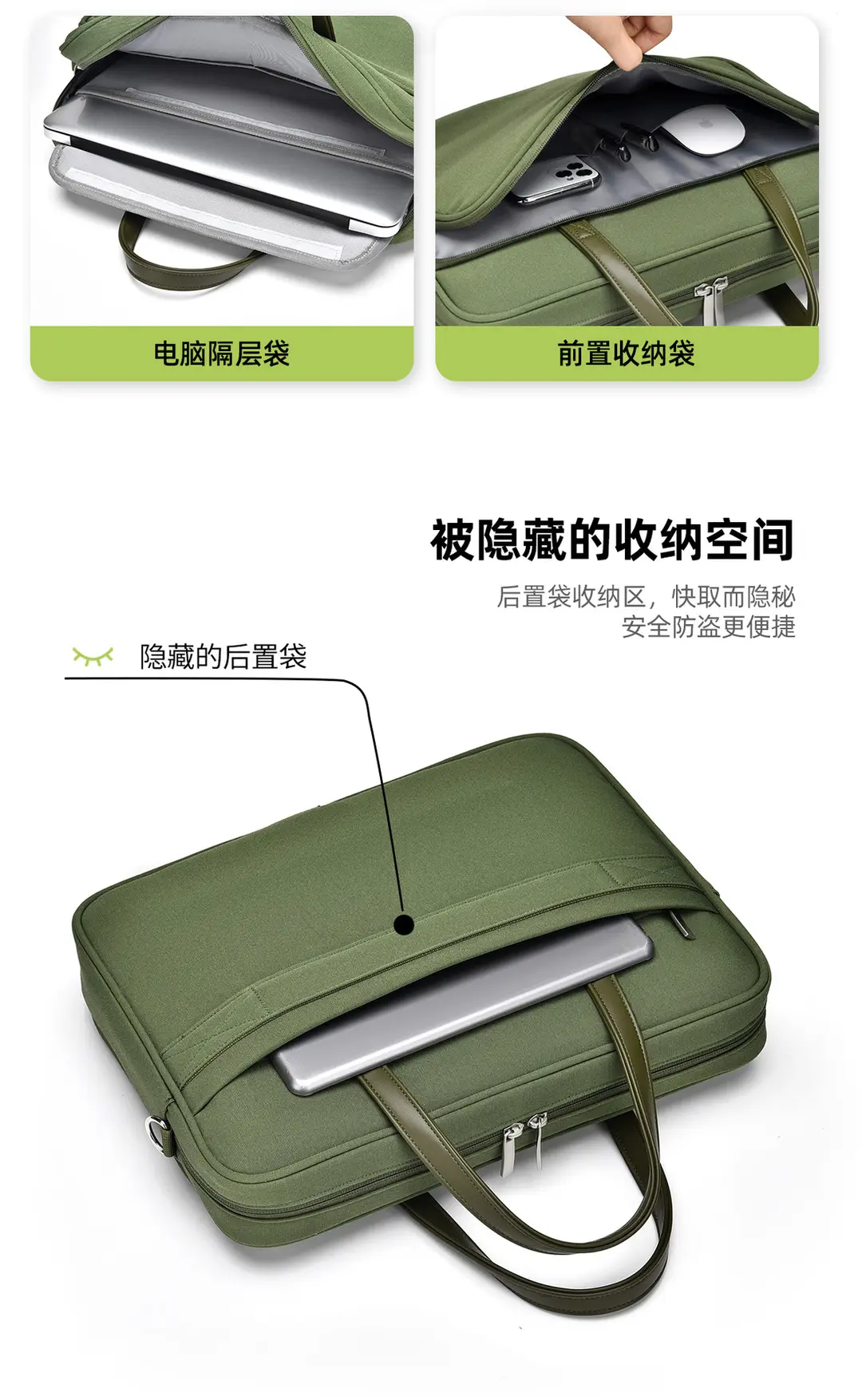 Apple, huawei, high quality laptop, compatible shoulder bag one shoulder, 14 inch, 16 inch — chobi 12