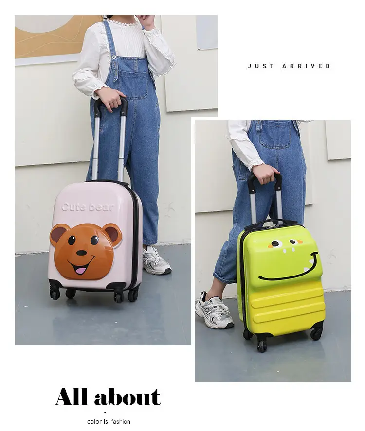 Cartoon universal cute three dimensional suitcase, 18 inch, 3D — chobi 14