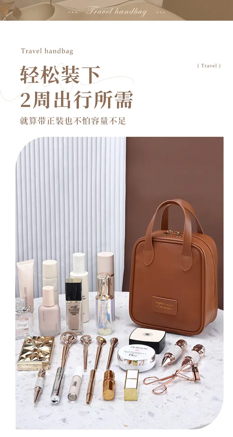 (Cross-border trading), capacious handheld cosmetic bag for traveling, cosmetic brush, organizer bag, high-quality style — chobi 5