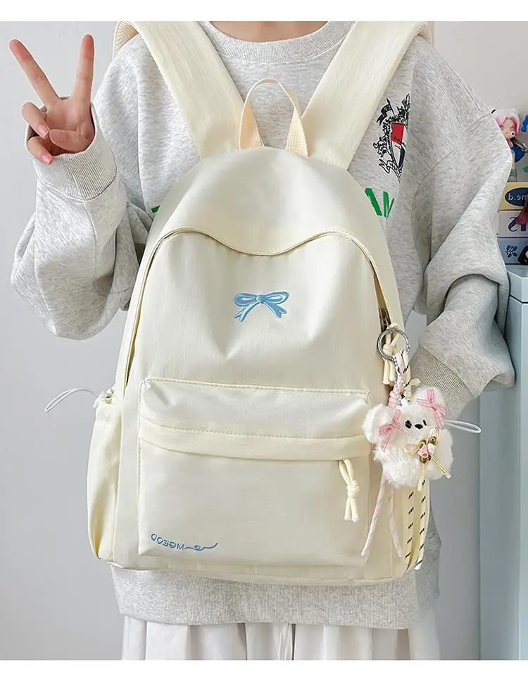 Backpack, Japanese universal capacious fresh shoulder bag, for secondary school — chobi 14