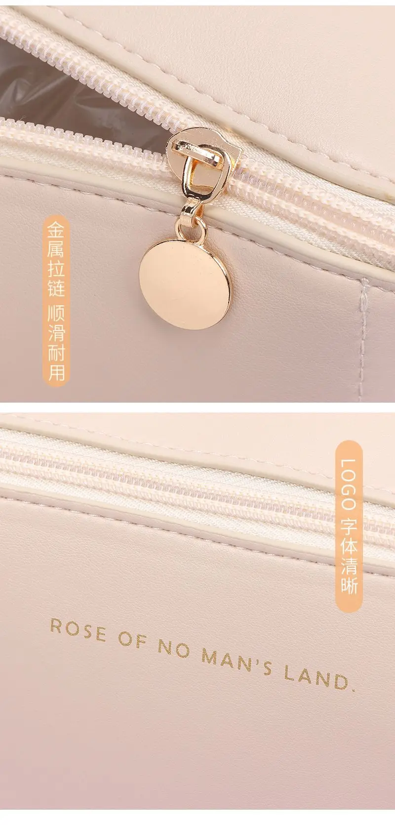 Fashionable handheld cosmetic bag to go out, capacious organizer bag for traveling, high quality polyurethane purse — chobi 10