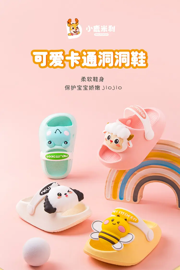 (Wholesale), cartoon wear-resistant breathable children's Crocs-style slippers for early age for boys, sandals, suitable for indoor and outdoor use — chobi 2
