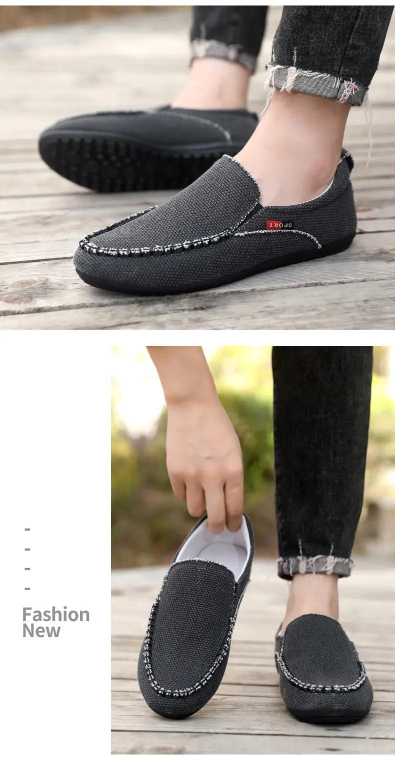 Breathable shoes, men's espadrilles, casual footwear, loafers, non-slip sole, easy to put on, plus size — chobi 16