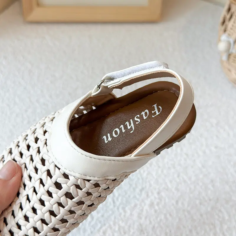 Woven mule, fashionable children's bag, sandals for boys, summer 2025, Korean style, closed toe, soft sole — chobi 6